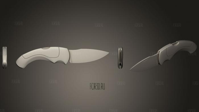 Folding knife stl model for CNC